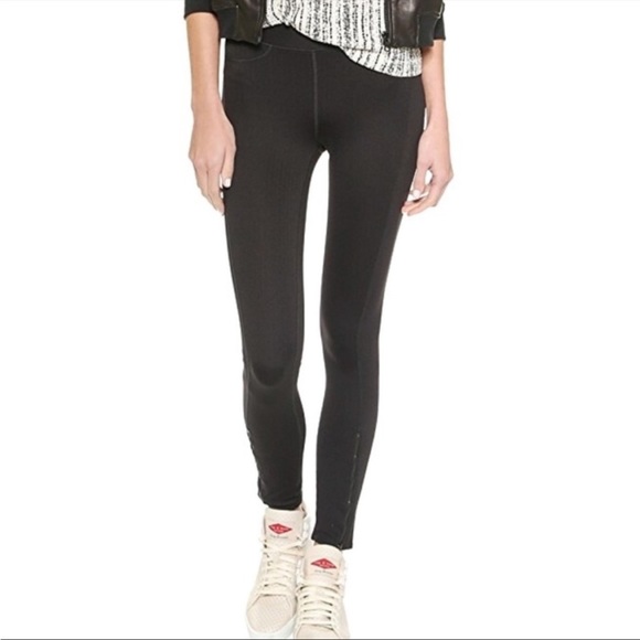 Like New rag & bone Lawson Leggings in Black Chevron EUC - Picture 10 of 11